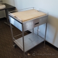 Stainless Steel Mobile Rolling Utility Cart with Drawer